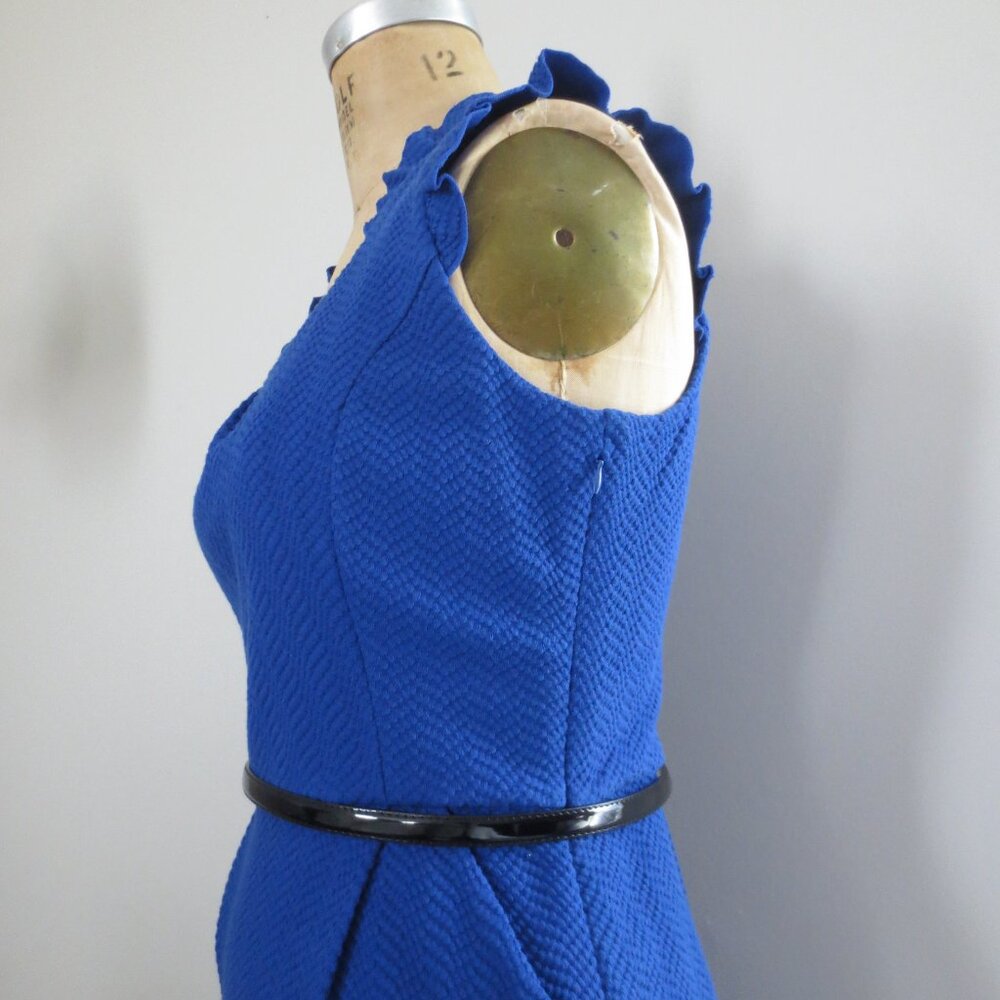 Elle - Retro Fitted Blue Dress - NWOT - Picture 5 of 8